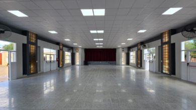 Imagen del nuevo Salón de Usos Múltiples de la Escuela "Damas Patricias" de La Francia