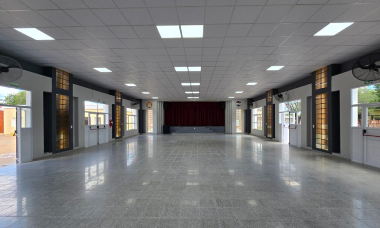 Imagen del nuevo Salón de Usos Múltiples de la Escuela "Damas Patricias" de La Francia