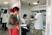 Consultorios móviles de APROSS en un barrio de Córdoba