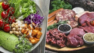 Imagen de una persona disfrutando de una comida saludable con proteínas vegetales
