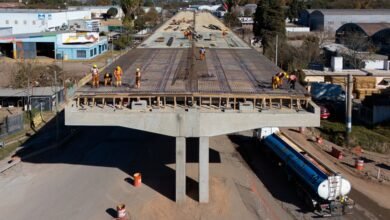 Imagen de la obra del altonivel en la Avenida Vélez Sarsfield