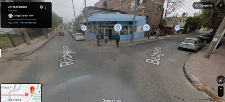 Imagen de la calle Belgrano con un corte total