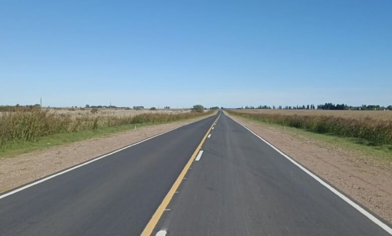Imagen de la Ruta Provincial 26 después de la rehabilitación