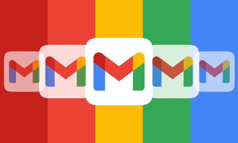 Logo de Google con un correo electrónico cambiando en el fondo