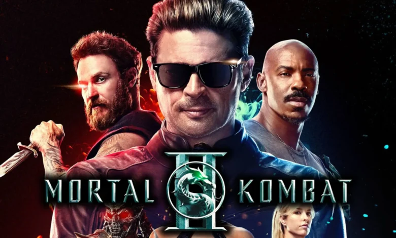 Imagen de la portada de Mortal Kombat 2, mostrando a los personajes principales en acción