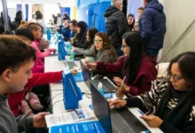 Imagen de la jornada de servicios públicos en Ampliación Ferreyra
