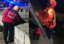 Imagen de La Cañada en Córdoba con luces de emergencia