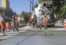 Obras viales en el barrio Villa Aspacia, Córdoba