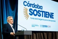 Gobernador Martín Llaryora y secretaria de Salud y Desarrollo Humano, Liliana Montero, anuncian la creación del fondo de emergencia 'Córdoba Sostiene'