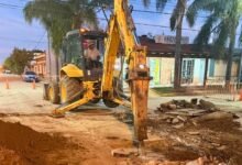 Imagen de la obra del sistema de agua potable en San José de la Dormida