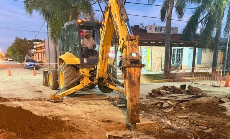 Imagen de la obra del sistema de agua potable en San José de la Dormida