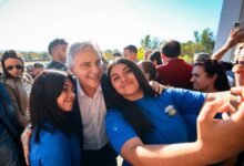 Inauguración del nuevo edificio del IPEM N° 438 en Villa Ciudad Parque