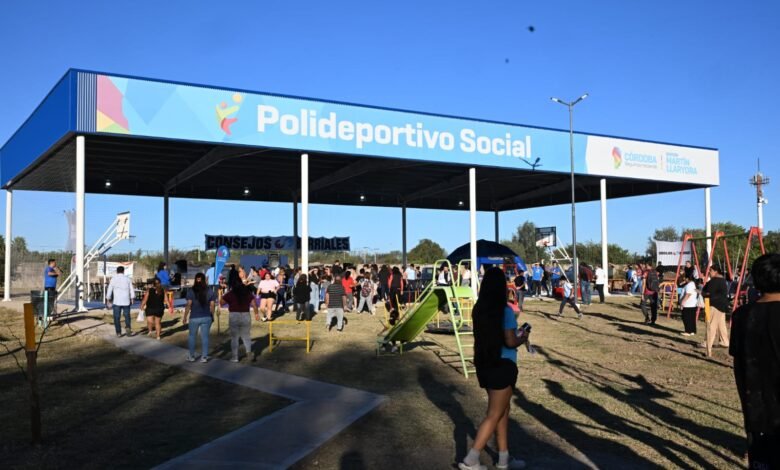 Imagen del nuevo Polideportivo Social en barrio Nuevo Progreso, Córdoba