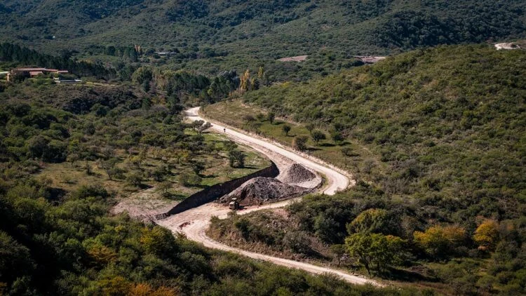 Imagen de la Ruta Provincial S-372 en construcción