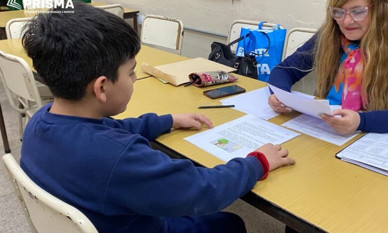 Estudiantes en una escuela primaria de Córdoba durante la evaluación PRISMA