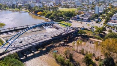 Imagen de la obra de protección hídrica en el río Ctalamochita