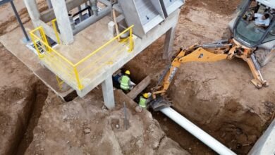 Imagen de la obra de saneamiento en Almafuerte