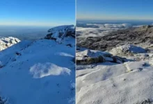 Cerro Champaquí cubierto de nieve