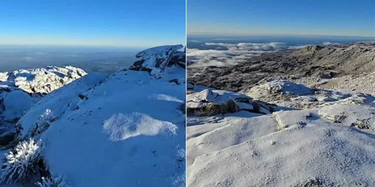 Cerro Champaquí cubierto de nieve