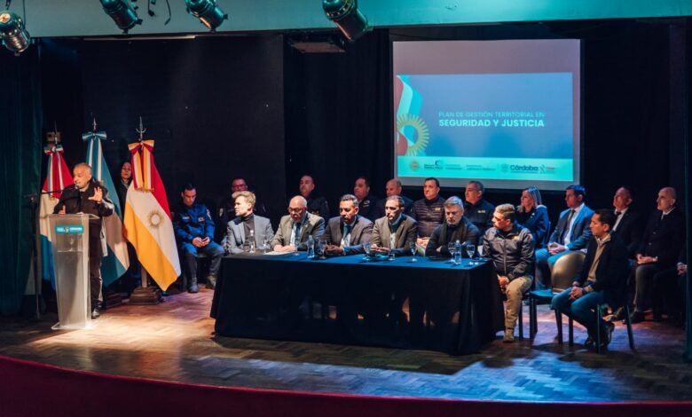 Imagen de la presentación de los nuevos distritos policiales y judiciales en Córdoba