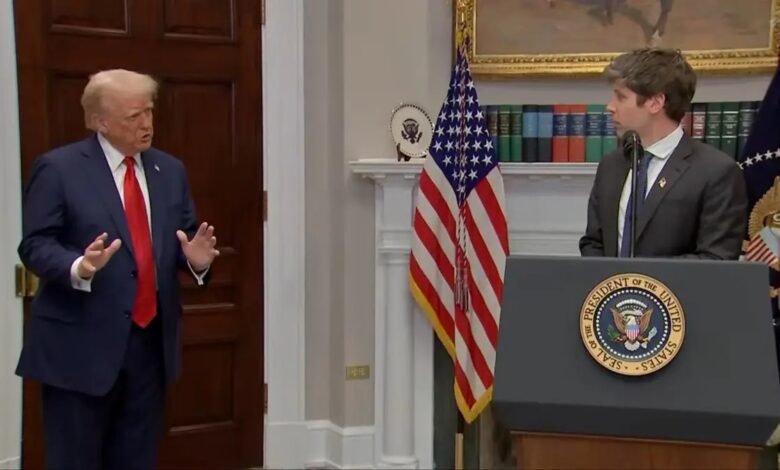 Donald Trump en una conferencia de prensa