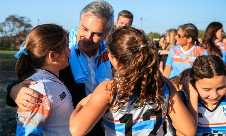 Imagen de la cancha de hockey olímpica en Laboulaye