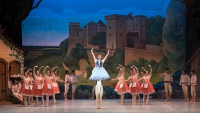 Escena del ballet Giselle en el Teatro del Libertador