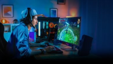 Imagen del monitor Odyssey G8 de Samsung con resolución 6K