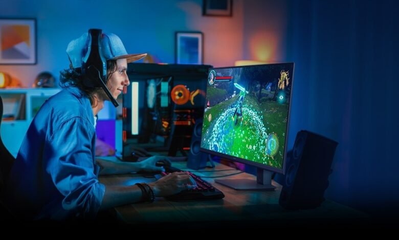 Imagen del monitor Odyssey G8 de Samsung con resolución 6K