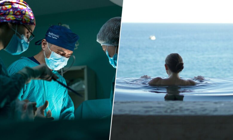 Pacientes y médicos en un centro de salud de España