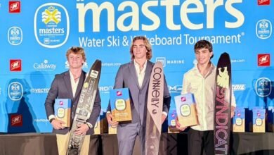 Bautista Ahumada en acción durante el US Masters Junior