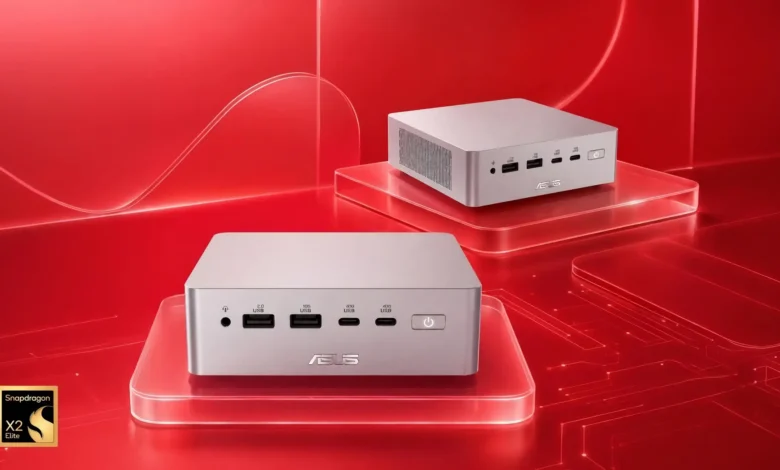 Imagen del Asus Ascent QN10, mostrando su diseño compacto y elegante.