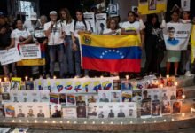 Protesta por los presos políticos en Venezuela