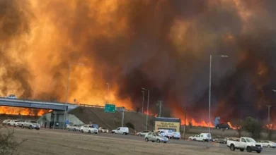Incendio forestal en Córdoba, Argentina