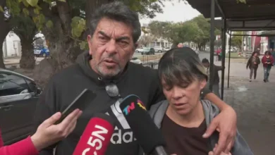 Familiares y amigos de Agostina Vega durante la movilización en Córdoba
