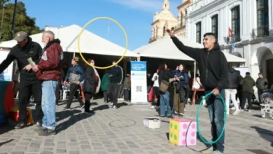Imagen de la Expo CbaPreviene en la Plaza San Martín de Córdoba