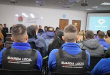 Aspirantes a Guardias Locales durante el acto de apertura del diplomado en Río Cuarto