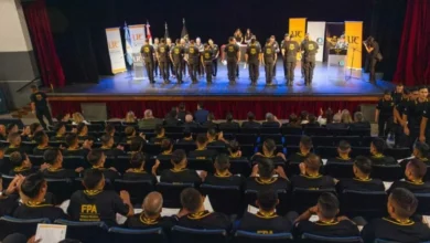 Estudiantes de la licenciatura en Seguridad Pública y Abordaje del Narcotráfico durante una sesión de clases
