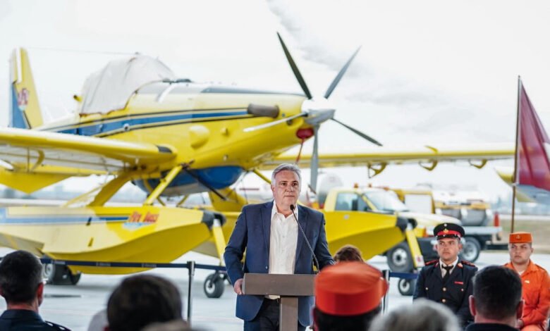 Presentación de las nuevas aeronaves para combatir incendios forestales en Córdoba