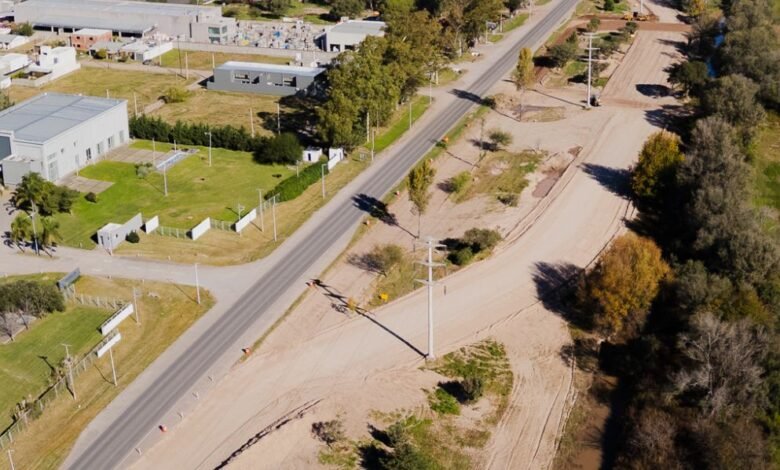 Imagen de la obra de duplicación de calzada en la Ruta Nacional 158 en Villa María