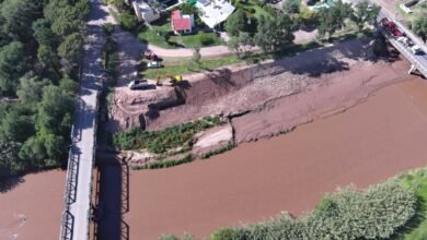 Imágenes de la obra de protección contra inundaciones en La Carlota