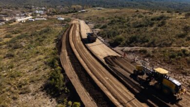 Trabajos de pavimentación en la Ruta S-400
