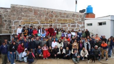 Estudiantes de la Escuela Albergue Ceferino Namuncurá en la Pampa de Achala