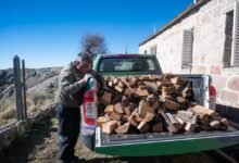 Entrega de leña decomisada en la Reserva Hídrica Provincial Pampa de Achala