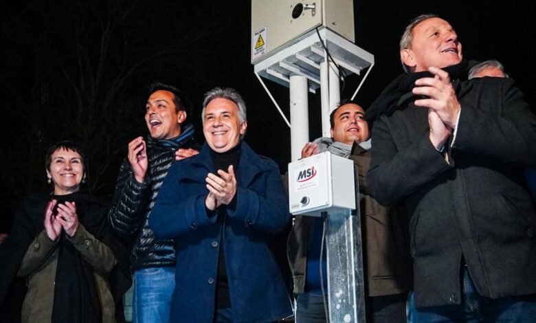 Imagen de la inauguración de la iluminación del primer tramo de la Circunvalación de Río Cuarto.