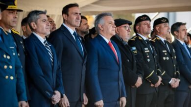 Gobernador Martín Llaryora en el acto de juramento de fidelidad