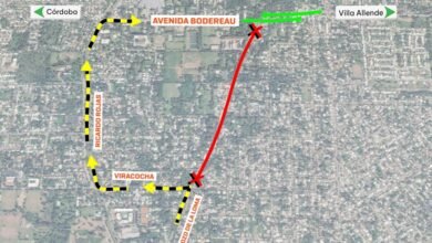 Imagen de la obra de Av. Bodereau con maquinaria y trabajadores