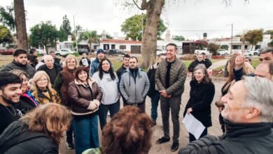 Imagen de la Plaza Vuelta de Obligado en renovación