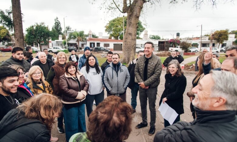 Imagen de la Plaza Vuelta de Obligado en renovación
