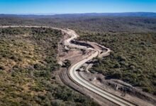 Imagen de la ruta pavimentada que une Santa Rosa de Calamuchita y Soconcho